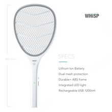 Load image into Gallery viewer, Premium Electric Fly Swatter with LED for Mosquitos Bugs and Mozzie Rechargeable